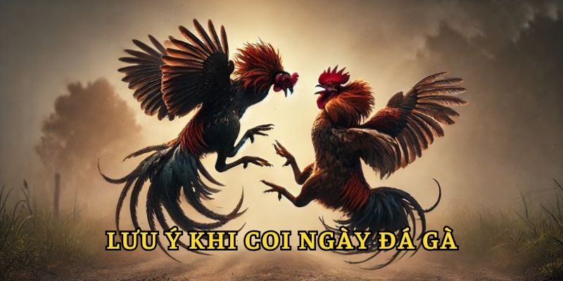 Lưu ý quan trọng khi coi ngày đá gà